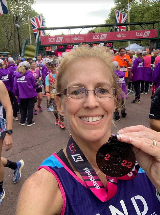 Congresbury woman with Parkinson Disease runs London Marathon 2022, and